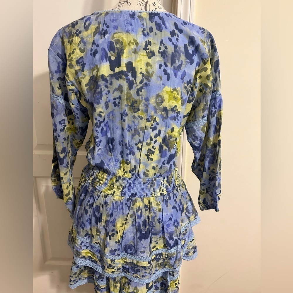 Aerie tiered lace ruffle long sleeve dress NWOT - Picture 4 of 4